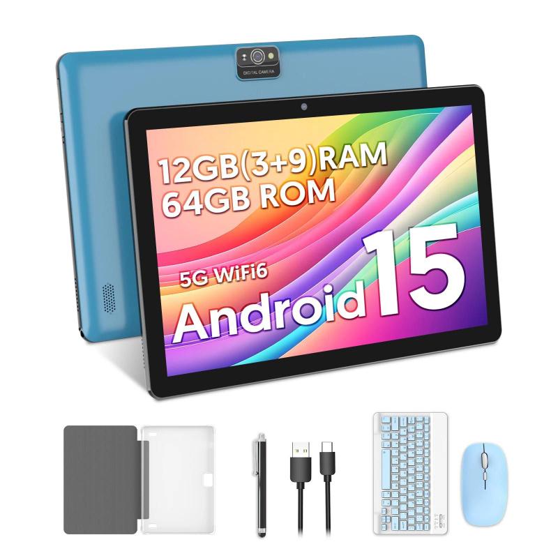 Tablet BAKEN De 10 Polegadas Android 15 Quad-core 64GB RAM 1TB